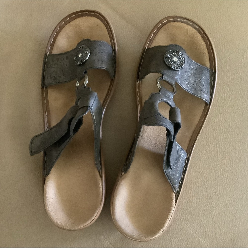 Grey With Silver Embellishments Rieker Sandals EU 41